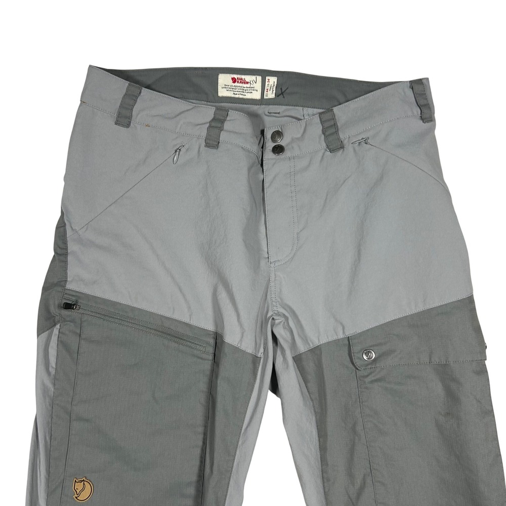 Fjallraven Abisko Lite Trekking Pants Women 34 Gray Hiking Trousers G-1000